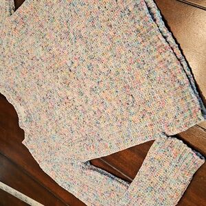 Falls Creek Girls XL 14/16 Rainbow Knit Pullover Sweater Soft